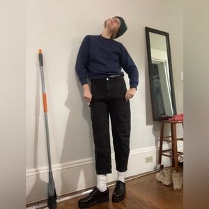 Everlane Black Barrel Pants sz4